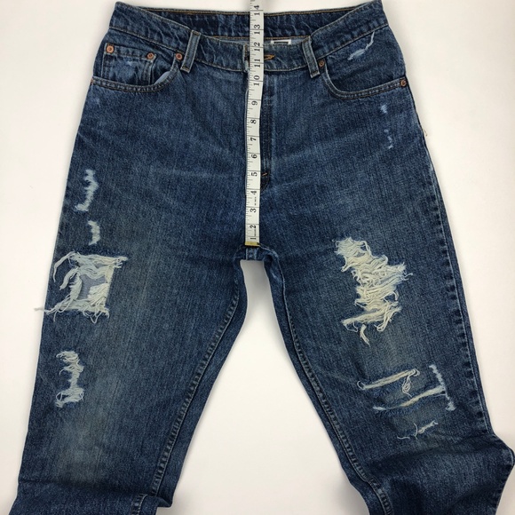 Vintage Levi's 550 Distressed Denim Jeans - Picture 7 of 11